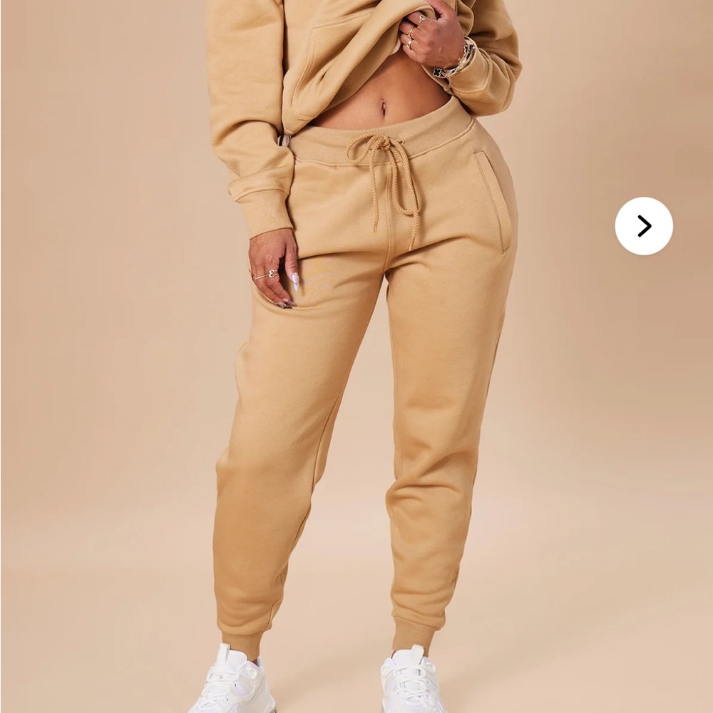 Women's Tan Jogger Pants - Picture 3 of 8